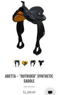 ABETTA Outrider Synthetic Trail Saddle with matching Girth & Breastcollar