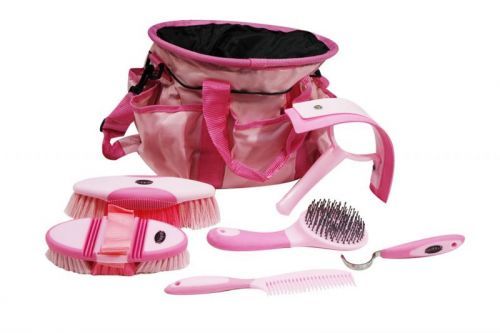 Pink 6 Piece Grooming Bag