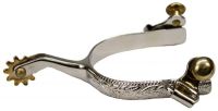 Chrome Plated Ladies Engraved Spurs