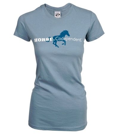 Horse.Codependent Tee Dusty Blue Junior Cut