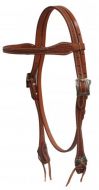 Showman Argentina Cow Leather Basket Tooled Headstall 
