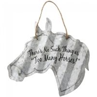 Corrugated Metal Horse Sign