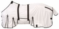 Showman White Lightweight Mesh Fly Sheet w/Belly Wrap