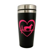 Black SS Heartbeat Horse Tumbler