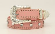 Nacona Pink belt w/rhinestones