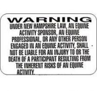 NH Equine Liability Sign