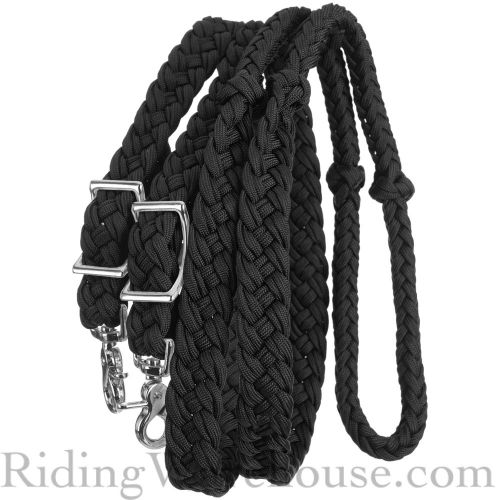 8ft Braided Barrel Reins